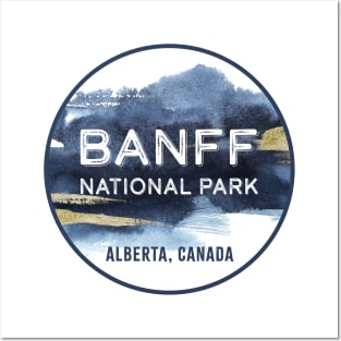 Banff National Park, Alberta Canada Watercolor Design Posters and Art